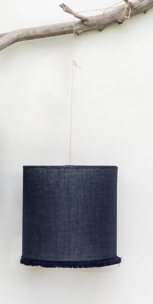 Pantalla colgante arpillera azul marino